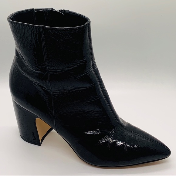 Sam Edelman Hilty 2 Black Patent Ankle Bootie Sz 9 - Picture 5 of 16